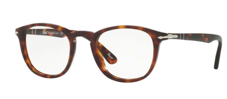 Persol PO3143V 24 49 – Schmale braune Kunststoffbrille